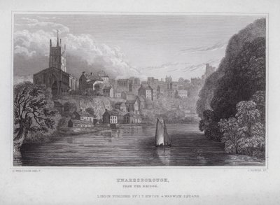 Knaresborough, from the Bridge by Nathaniel (after) Whittock
