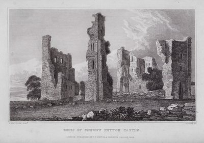 Ruins of Sheriff Hutton Castle by Nathaniel (after) Whittock