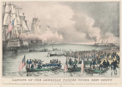 Landing of the American Forces under Gen. Scott: At Vera Cruz March 9th 1847 by Nathaniel Currier