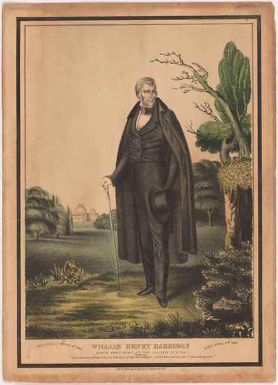 William Henry Harrison by Nathaniel Currier
