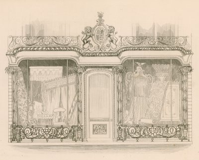 Shop Front for Messrs Saunders and Woodley, Upholsterers, Regent Street, London by Nathaniel Whittock