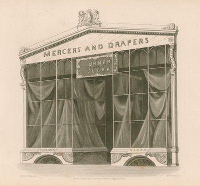 Shop Front for Messrs Turner and Clark, Mercers and Drapers, Coventry Street, London by Nathaniel Whittock
