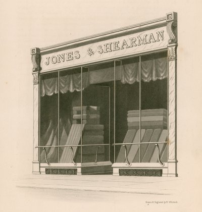 Shop front of Messrs Jones and Shearman, Blackfriars Road, London by Nathaniel Whittock