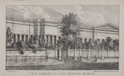 View of the New Library at the British Museum, c.1830 by Nathaniel Whittock