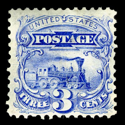 3c Steam Locomotive Re-issue Single by National Bank Note Company