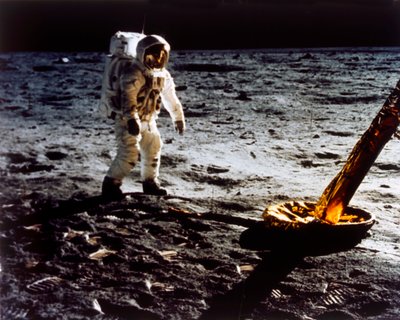 Buzz Aldrin by the Leg of the Lunar Module, Apollo 11 Mission by Neil Armstrong