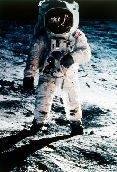 Buzz Aldrin on the Moon, Apollo 11 Mission, July 1969 by Neil Armstrong