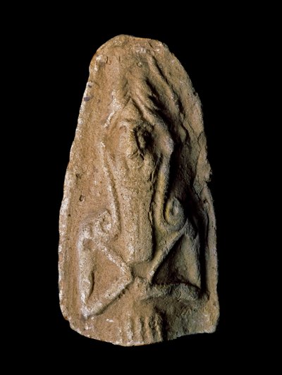 Sumerian Civilization: Figurine of God Warrior. Terracotta Sculpture by Neo Sumerian