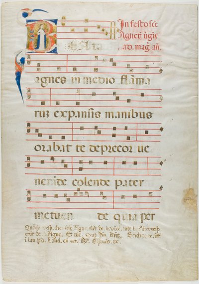 Saint Agnes in a Historiated Initial 