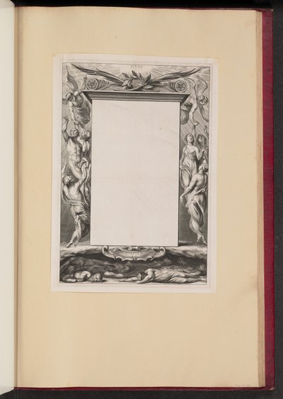 Border Illustration with Heaven and Hell "Corpora S.S." by Netherlandish 17th Century