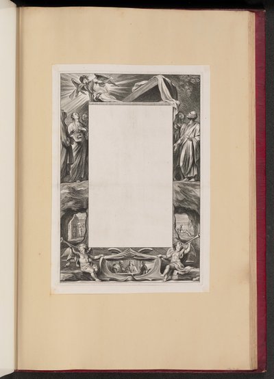 Border Illustration with Saints and Scenes from the Life of Christ by Netherlandish 17th Century