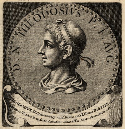 Portrait of Roman Emperor Theodosius II by Netherlandish School