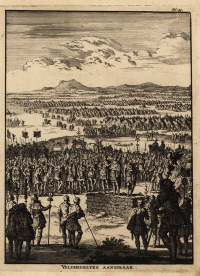 Roman centurions and legionnaires listen to a speech by Netherlandish School