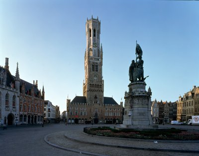 View of the Belfry, the Halle and the Main Square by Netherlandish School