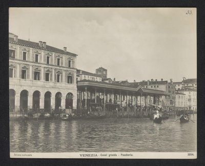 Covered Fish Market in Venice by Neue Photographische Gesellschaft