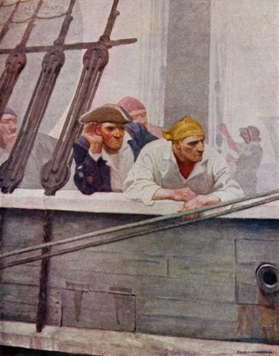 Illustration for Kidnapped by Robert Louis Stevenson by Newell Convers (after) Wyeth