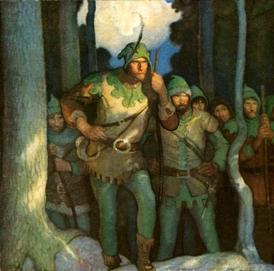 Robin Hood and His Merry Outlaws by Newell Convers Wyeth