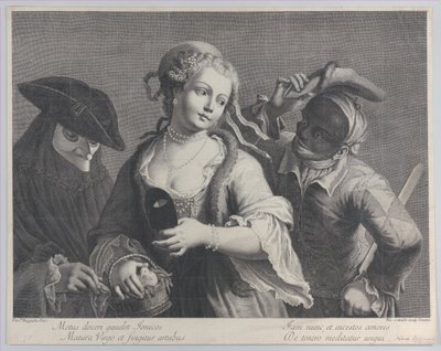 Three Half-length Figures from a Venetian Carnival by Niccolò Cavalli