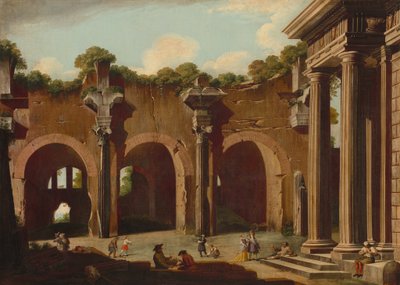 The Basilica of Constantine with a Doric Colonnade by Niccolo Codazzi