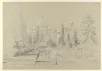 The Taj Mahal, Agra, 24th January 1870 by Nicholas Chevalier