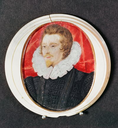 Portrait of a Gentleman with Beard and Ruff, c.1590 by Nicholas Hilliard