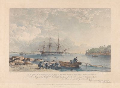 Lithograph of HMS 