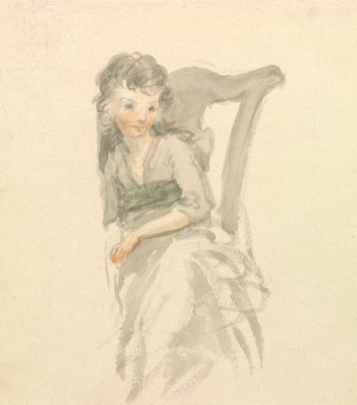 Study of a Girl Seated on a Chair by Nicholas Pocock