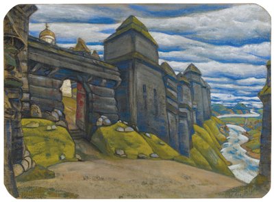 Stage design for the opera Prince Igor by A. Borodin by Nikolai Konstantinowitsch Roerich