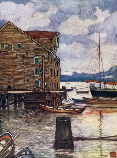 Norway: Old Warehouse and Boats, Molde by Nico Jungman