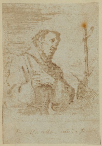 St. Francis. From a Supposedly Unique Etching by Murillo. by Nicolaas Henneman