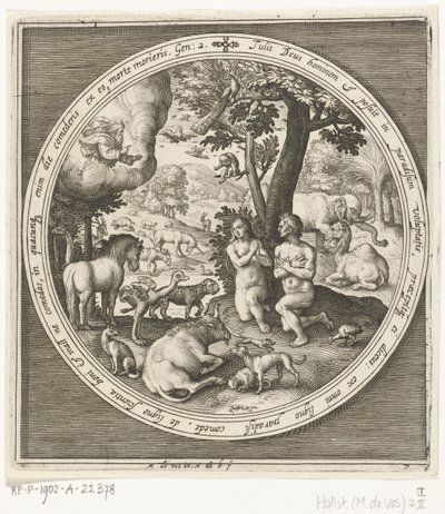 The Seventh Day of Creation: Adam and Eve in Paradise (From Creation to Expulsion from Paradise) by Nicolaes de Bruyn