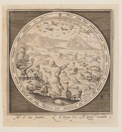 Fifth Day: The Creation of Birds and Fish, from The Creation to the Expulsion from Paradise by Nicolaes de Bruyn