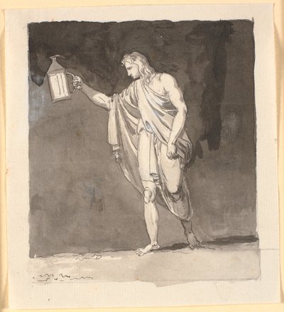 Diogenes Lighting a Lantern in the Dark by Nicolai Abildgaard