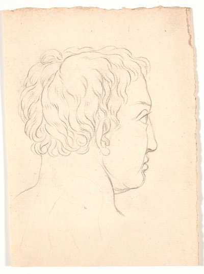 A Head of a Man Seen from Behind by Nicolai Abildgaard