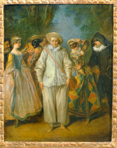 The actors of the Italian Comedy by Nicolas (attr. to) Lancret