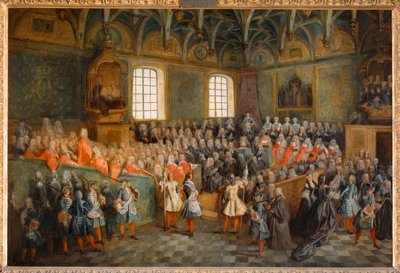 Session of the Court (Lit de Justice), held at Parliament on 22 of February 1723 by Nicolas (attr. to) Lancret