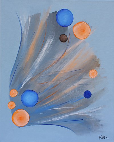 Dynamic Blue Orange Spheres by Nicolas Alsterdal