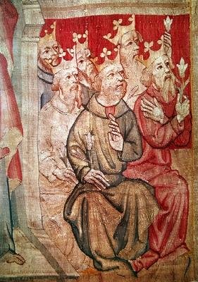 Christ Enthroned with the Apocalyptic Beasts and the Twenty-Four Elders (detail) by Nicolas Bataille