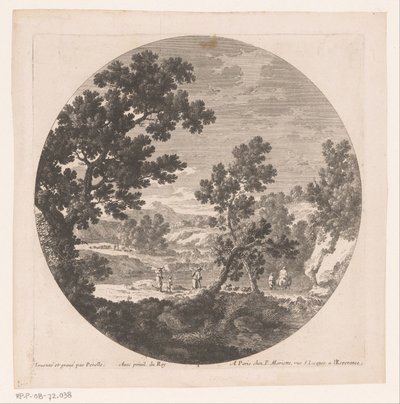 Landscape with Shepherds Along a River by Nicolas Perelle