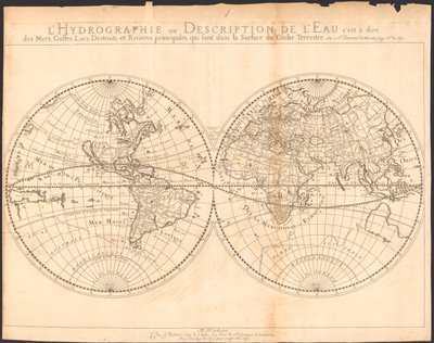 Hydrography or Description of Water, That is to Say, of Seas, Gulfs, Lakes, Straits, and Main Rivers on the Surface of the Earth by Nicolas Sanson