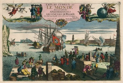 The Curious Atlas or the World Represented in General and Particular Maps of the Sky and Earth, p. 11 (cropped) by Nicolas de Fer