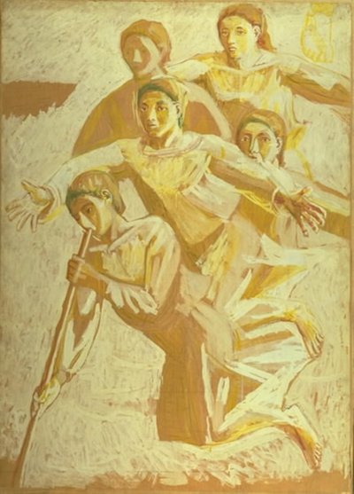 Five Angels, the Foremost Blowing a Trumpet by Niels Larsen Stevns