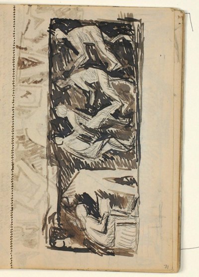 Figure Composition - Draft for Relief on Various Crafts? by Niels Larsen Stevns