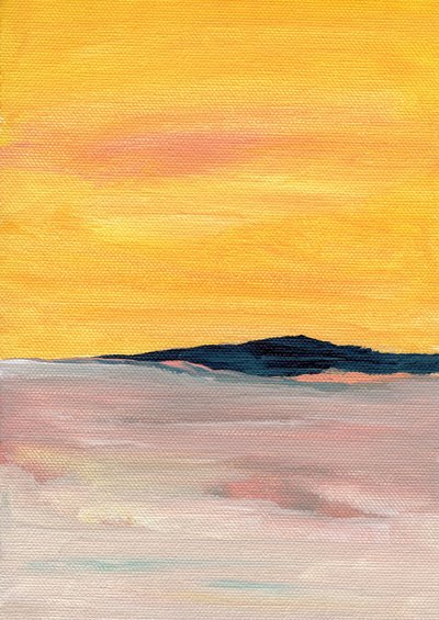 Abstract Golden Horizon by Nikita Jariwala