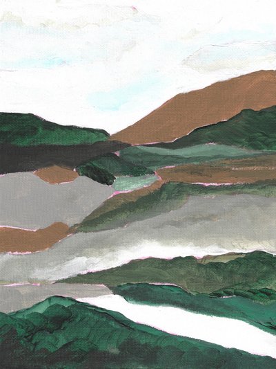 Abstract Mountain Valley by Nikita Jariwala