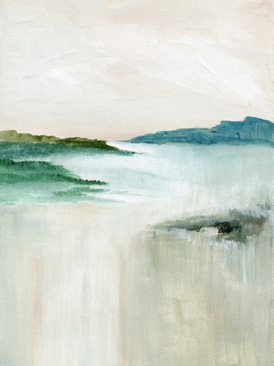 Misty Coastal Abstract by Nikita Jariwala