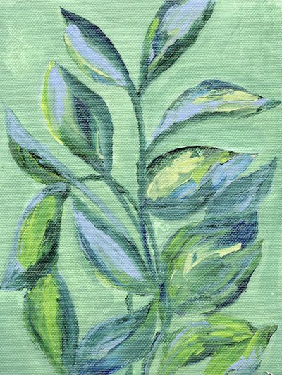 Painterly Green Botanicals by Nikita Jariwala
