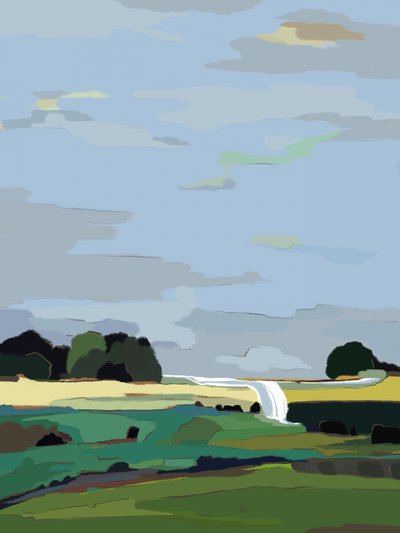 Serene Country Landscape by Nikita Jariwala