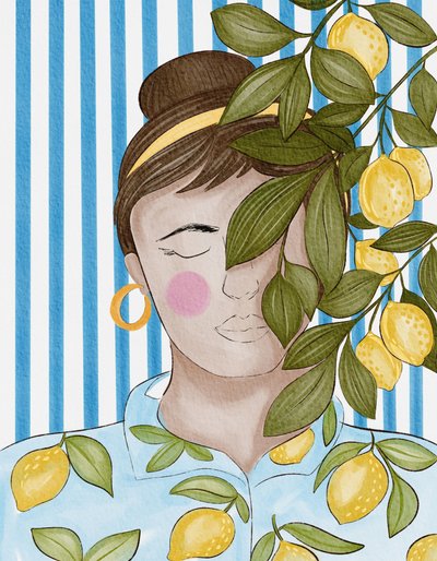 Serene Lemon Woman by Nikita Jariwala