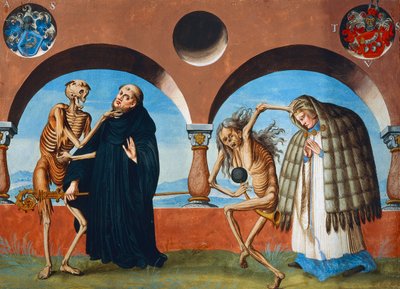 Death, the Abbot and the Canon from the Dance of Death Cycle by Albrecht Kauw by Niklaus Manuel